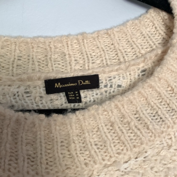 Massimo Dutti Cream Oversized Knit Sweater - Picture 3 of 3